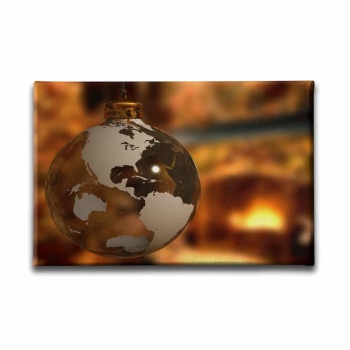 Dunya Haritali Lamba Canvas Tablo