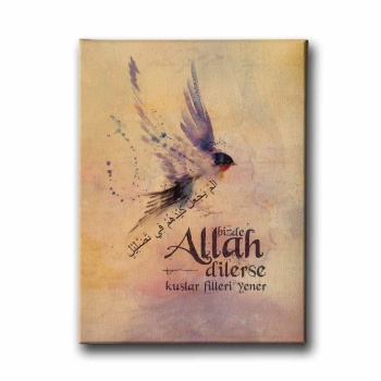 Fil Suresi Ebabil Kusu Dini Kanvas Tablo