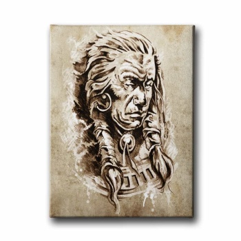 Kizilderili Portre Cizim  Canvas Tablo