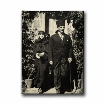 Makbule Hanim Ve Ataturk Kanvas Tablo