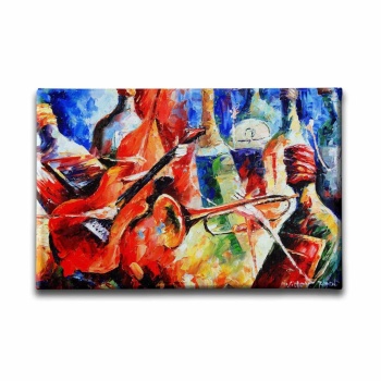 Muzikli Yagli Boya Kanvas Tablo