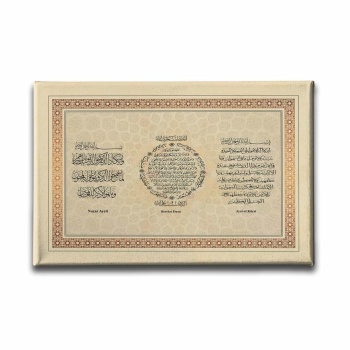 Nazar-bereket-ayet-el Kursi Motifli Ayetli Kanvas Tablo