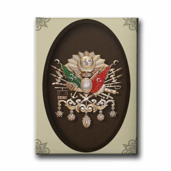 Osmanli Devlet Armasi Kanvas Tablo