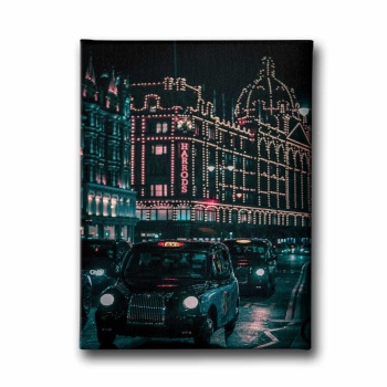 Sehir Taksi Canvas Tablo