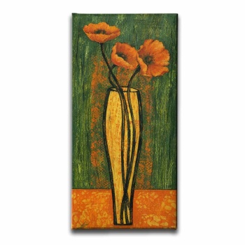 Vazolu Cicek Kanvas Tablo