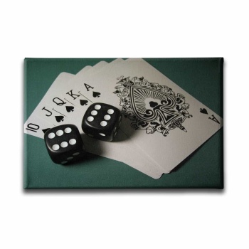 Zar Ve Iskambil Kagidi  Canvas Tablo