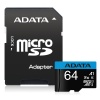 Adata 64GB Premier microSDXC Card with Adapter UHS-I Class10 V10 Hafıza Kartı