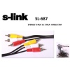 S-link sl-687 3rca To 3rca 5mt Kablo