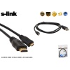 S-LINK Sl-MH15 1.5mt HDMI-M TO MİCRO HDMI-M GOLD