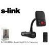 S-link SL-FM65 Hafızasız mp3 Transmıtter 2.1a Usb Şarj Portlu Usb Micro Sd Kart Destekli Kumandalı