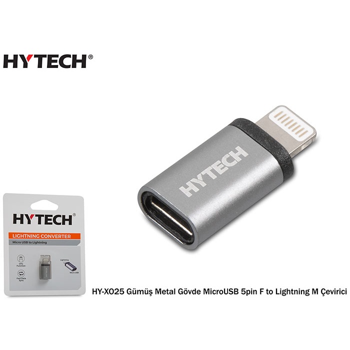 Hytech HY-XO35 Gümüş Metal Gövde 2 in 1 Şarj+Kulaklık Çevirici