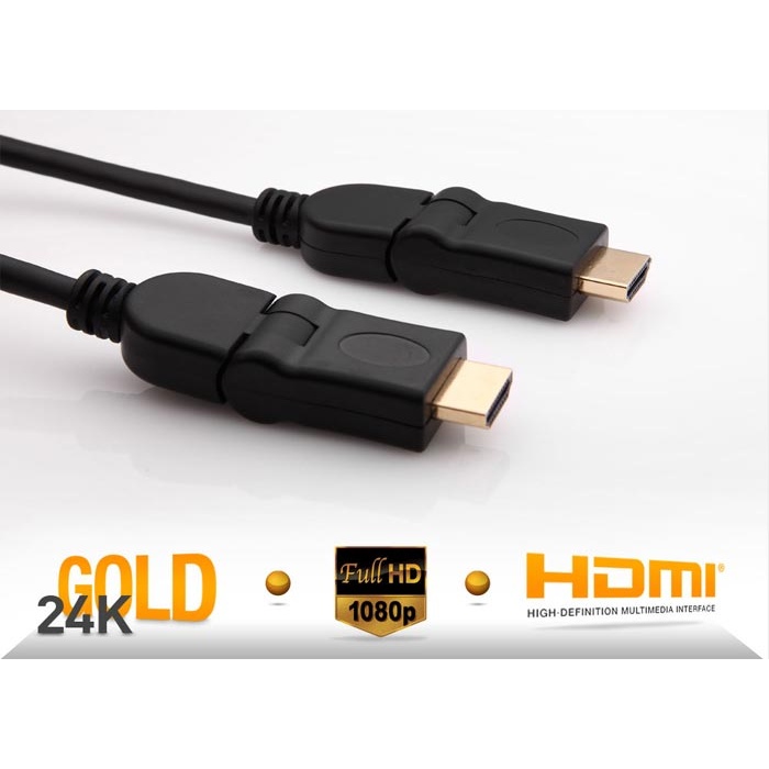 S-link SLX-318 HDMI M-M 5m Altın Uçlu 24K + L Kon. 1.4 Ver. 3D Kablo