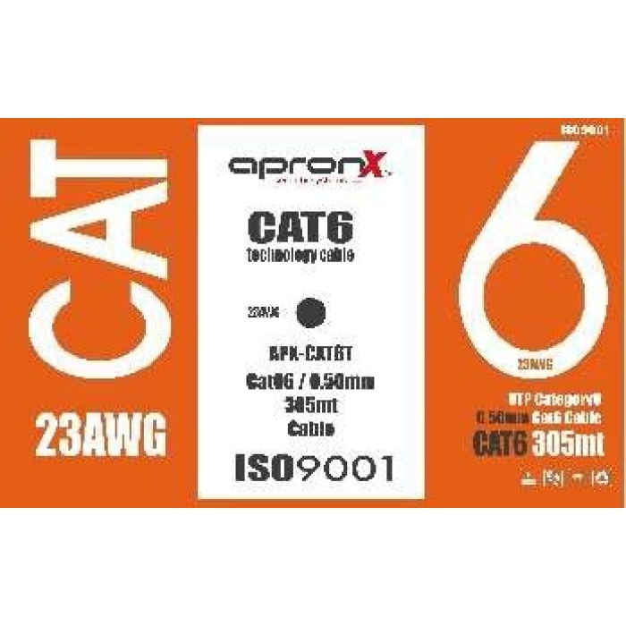 Apronx Cat6 23AWG 305Mt Outdoor 0,50mm Turuncu Utp Kablo