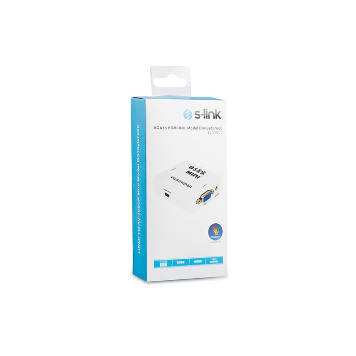 S-Link SL-VHC10 VGA To HDMI Mini Model Dönüştürücü