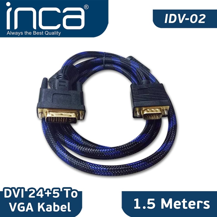 Inca Idv-02 1.5mt DVI 24+5 To Vga Çevirici Kablo