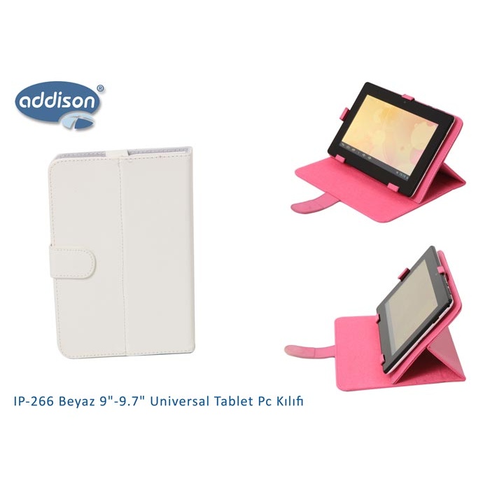 Addison IP-266 Beyaz 9-9.7Universal Tablet Kılıf