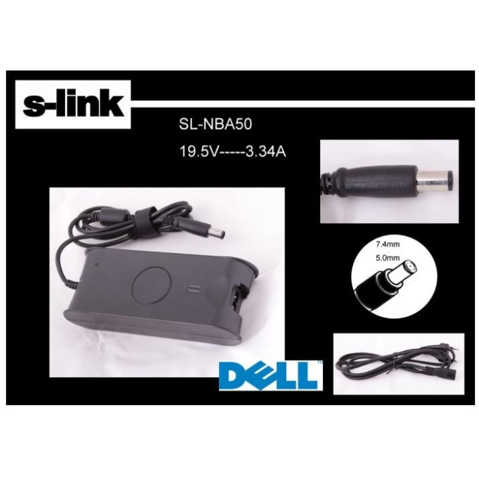 S-link SL-NBA50 19.5v 3.34a 7.4-5.0 Notebook Adaptörü