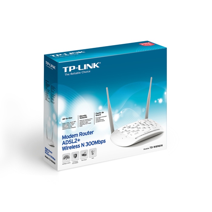 Tp-Link TD-W8961N 300 Mbps 4 Port ADSL2+ Kablosuz Modem