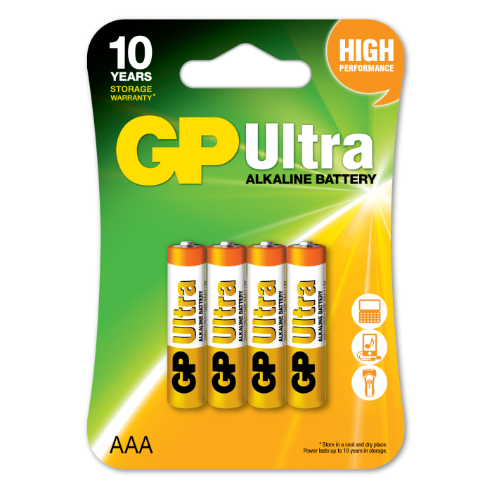 Gp R03 AAA Boy Ultra Alkalin İnce Kalem Pil 4lü Paket GP24AUMB-U4