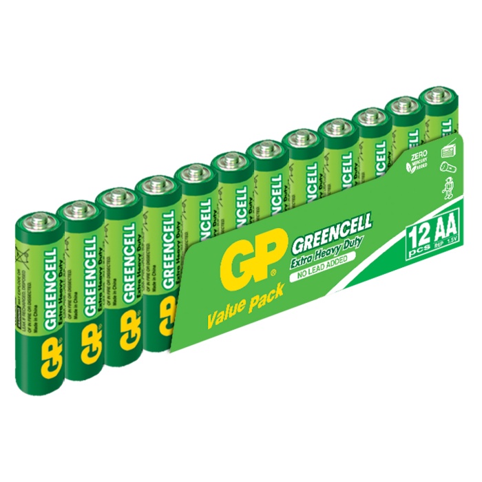 GP Greencel R6 AA Boy Çinko Kalem Pil 12li Paket GP15G-VS12