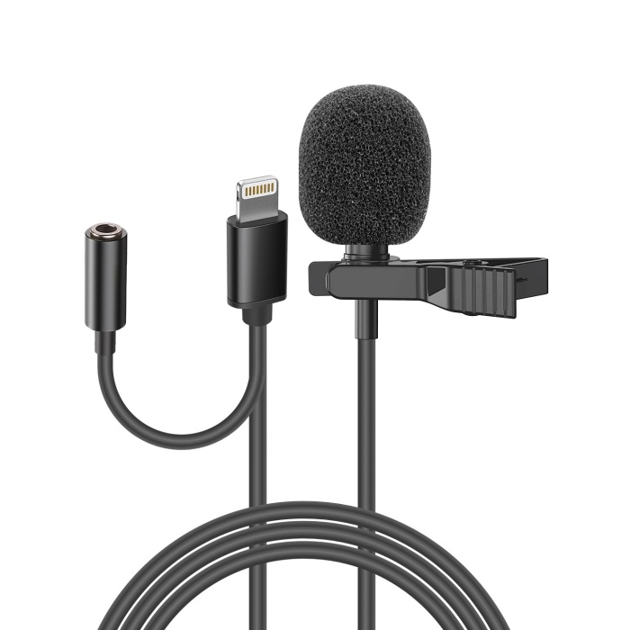 Snopy SN-MTK35 Siyah Lightning Tik-Tok Akıllı Telefon Kulaklık Çıkışlı Yaka Mikrofonu