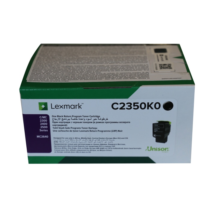 Lexmark C2350K0 1.000 Sayfa Black Siyah Toner C2325-2425-2535 MC2325-2425-2535-2640