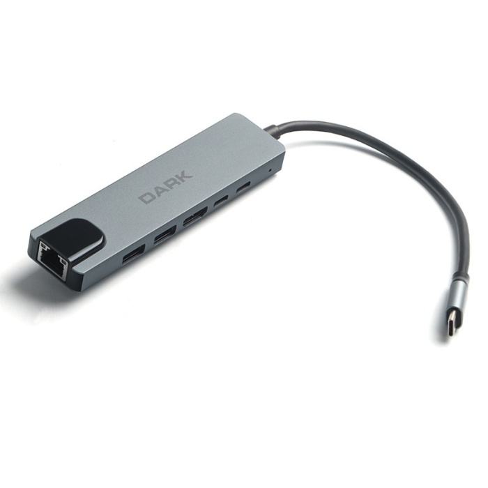 Dark 6sı 1 Arada USB 3.2 Gen 1 Type-C to Ethernet - HDMI Çoklayıcı