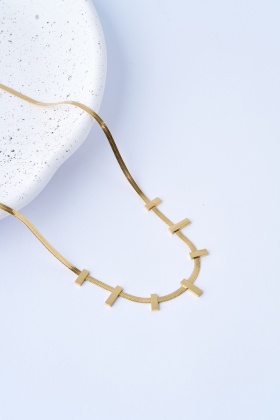 Tallinn Gold Çelik Kolye