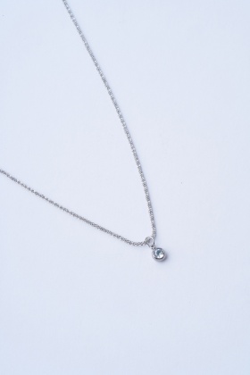 Droplet Silver Çelik Kolye