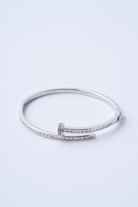 Taşlı Çivi VIP Çelik Bileklik