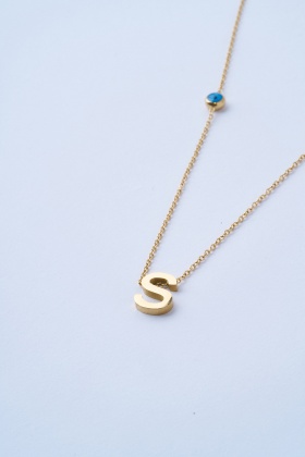 S Harfli Çelik Kolye