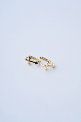 Mini Haç Çelik Küpe