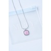 Glossy Pink Çelik Kolye