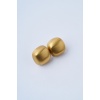 Matte Round Gold Çelik Küpe