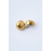 Matte Round Gold Çelik Küpe