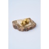 Matte Round Gold Çelik Küpe