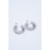 Oval Spring Silver Çelik Küpe