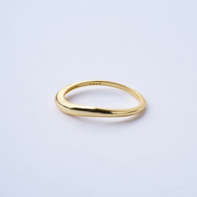 Curve Gold 925 Ayar Gümüş Yüzük