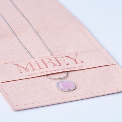 Glossy Pink Çelik Kolye