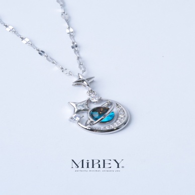 Space Moon Çelik Kolye