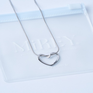 Smoothly Silver Kalp Çelik Kolye
