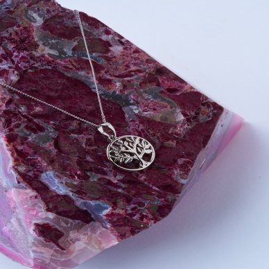 Hayat Ağacı Silver Çelik Kolye