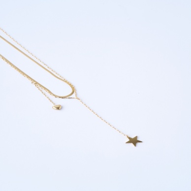 Italian Star Triple Gold Çelik Kolye
