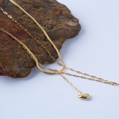 Italian Star Triple Gold Çelik Kolye