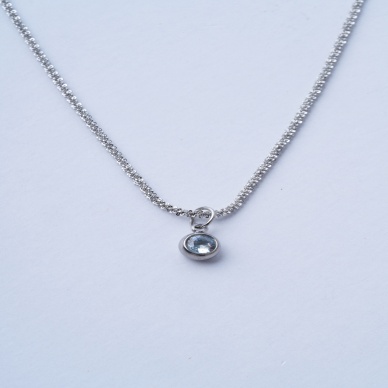 Droplet Silver Çelik Kolye