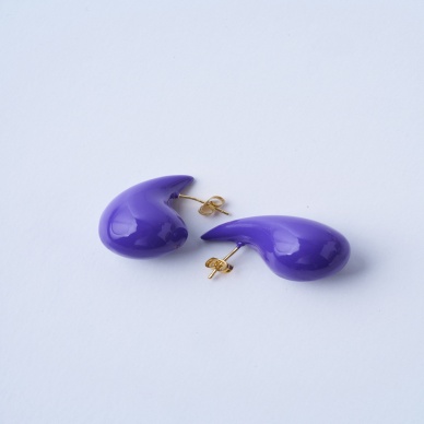 Su Damlası Küpe - Mor