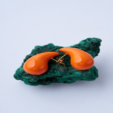 Su Damlası Küpe - Turuncu