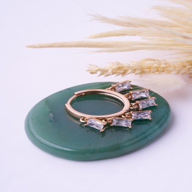 Baget Taşlı Sallantılı Xuping Küpe