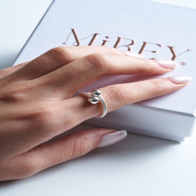 Magnet Ball Silver Ayarlanabilir Çelik Yüzük