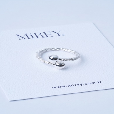 Magnet Ball Silver Ayarlanabilir Çelik Yüzük